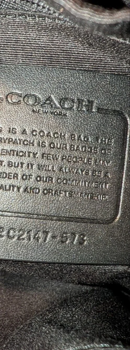Coach Houston Map Bag In Signature Canvas Gunmetal Charcoal Black VGUC